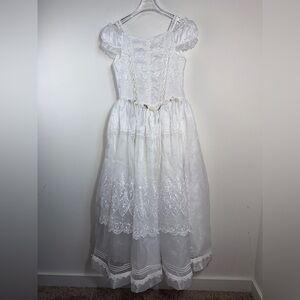 VINTAGE 80s flower girl DRESS